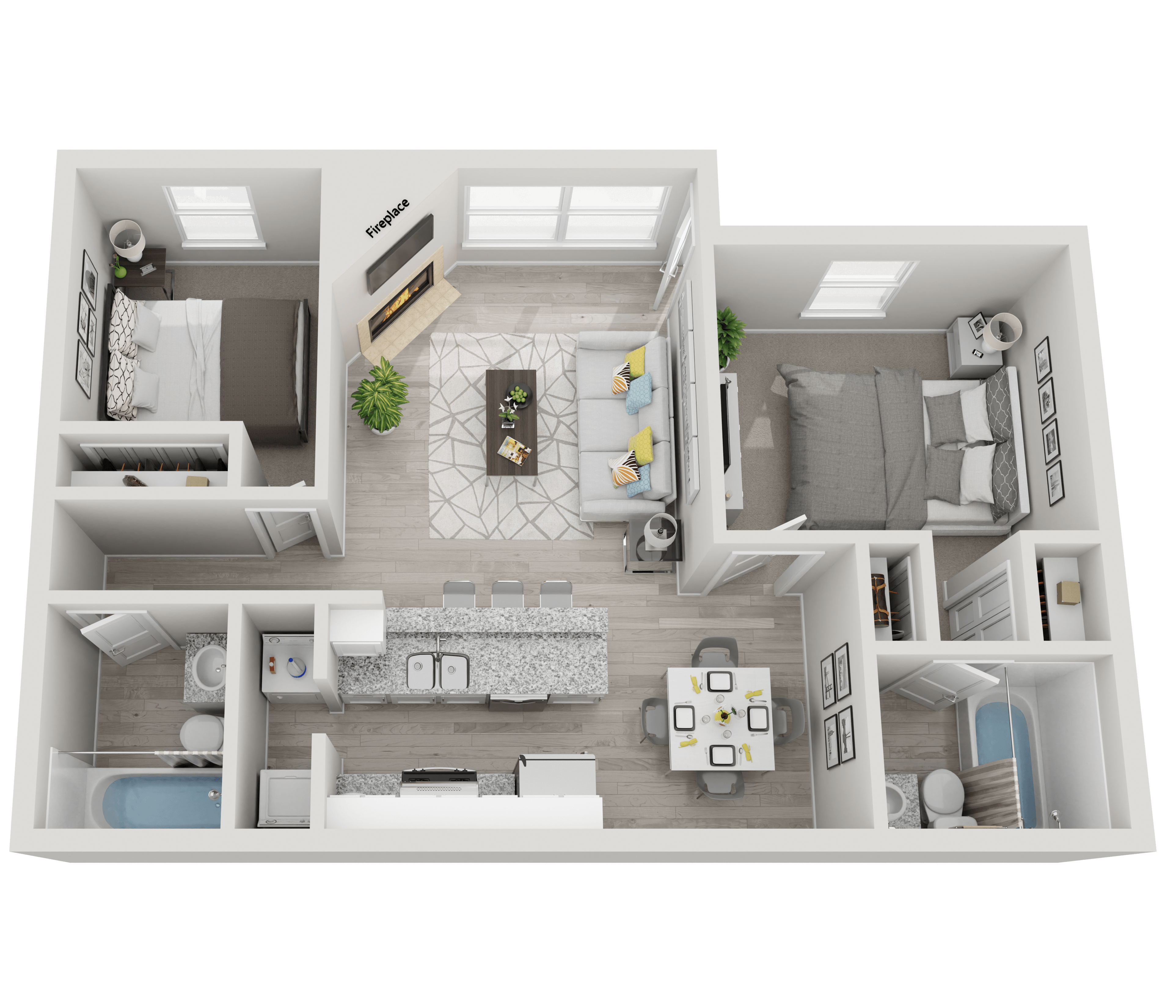 Floor plan layout diagram for Evergreen